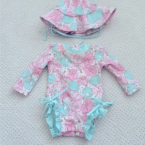 Caden Lane Mermaid Seashell Swimsuit Baby